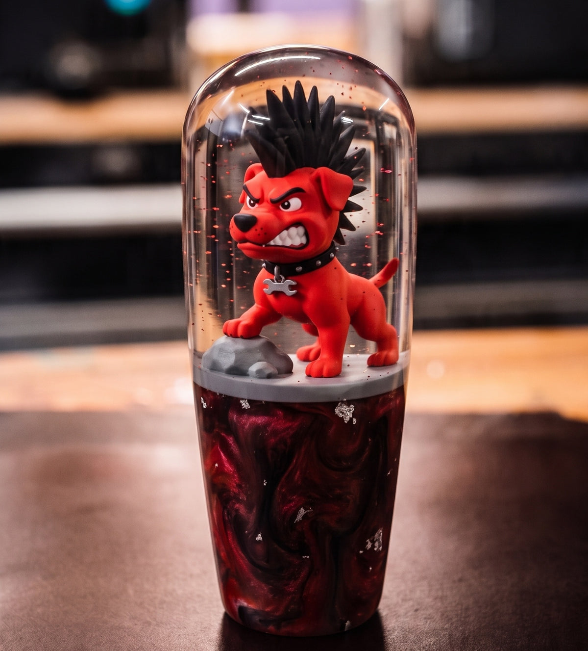 Custom Bolt Rouge Mascot Resin Shift Knob
