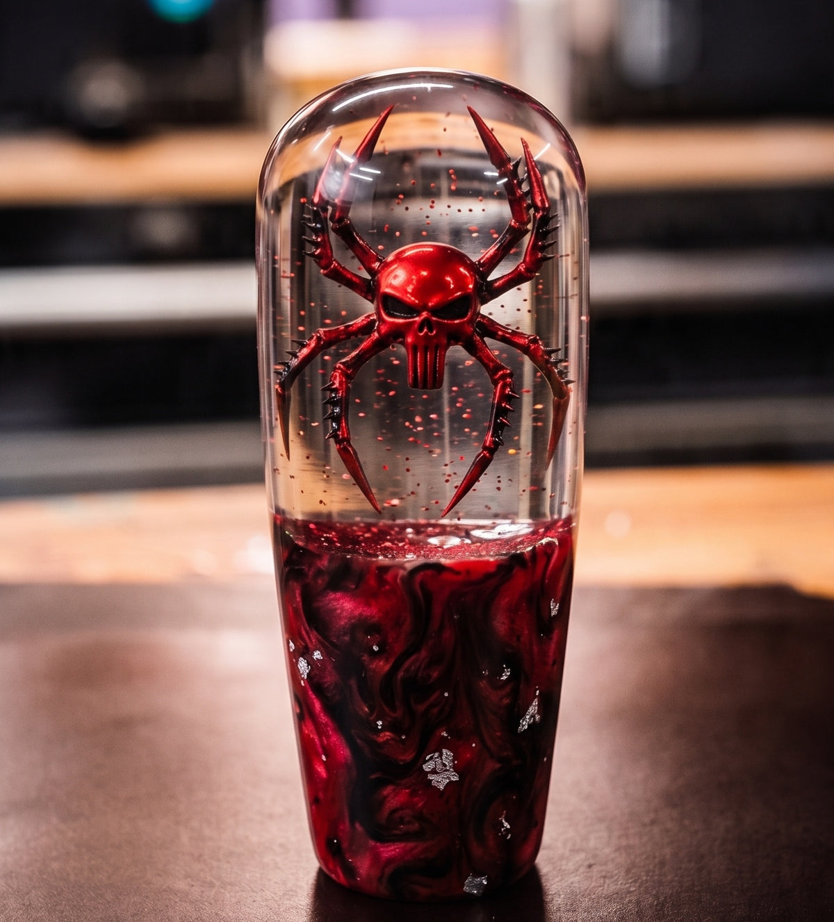 Custom Punisher Spider Resin Shift Knob